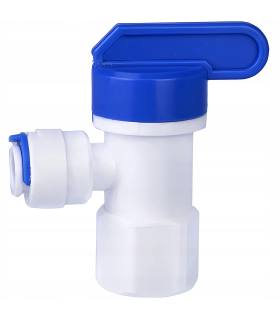 Zawór zbiornika osmoza RO Zawór kulowy 1/4" wężyk x 1/4" GW