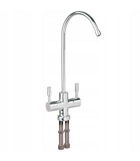 Wylewka podwójna do filtrów wody RO | Kranik do systemu odwróconej osmozy